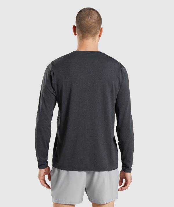 Panske Mikiny Gymshark Arrival Seamless Long Sleeve Čierne | PQ0712836